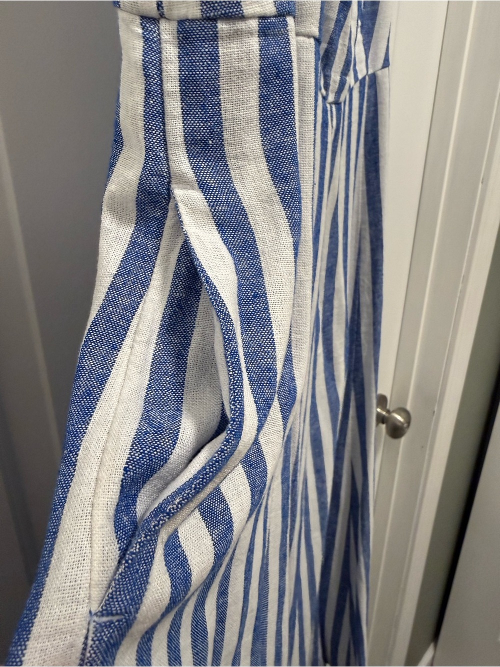 Old Navy Blue and White Striped Midi Dress - Picture 3 of 11